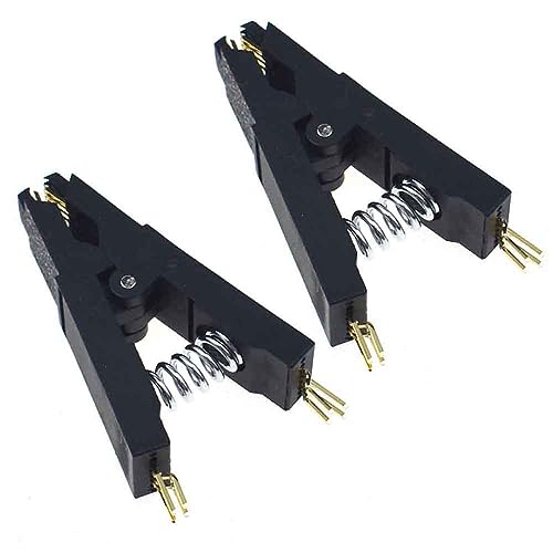2PCS Test Clip for SOP8 EEPROM 93CXX 25CXX 24CXX In Circuit Programming Adapters BIOS (bend leg) von senzooe