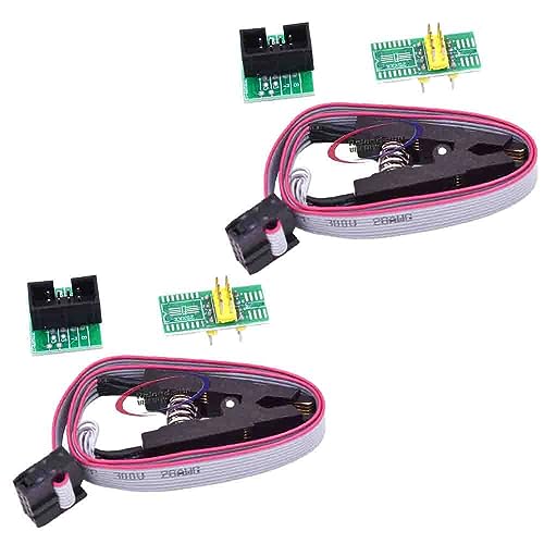 2PCS Test Clip for SOP8 EEPROM 93CXX 25CXX 24CXX In Circuit Programming Adapters BIOS (kit B) von senzooe