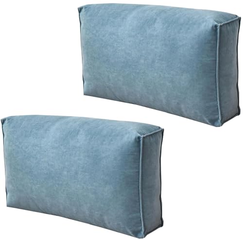 seokor Lesekissen für Bett und Sofa Weiches Kopfteilkissen 60/70/80/90/100cm Couch Rückenlehne Kissen mit Abnehmbarem Bezug Lendenwirbel-/Rückenstützkissen(4,60x45x12cm(2pcs)) von seokor