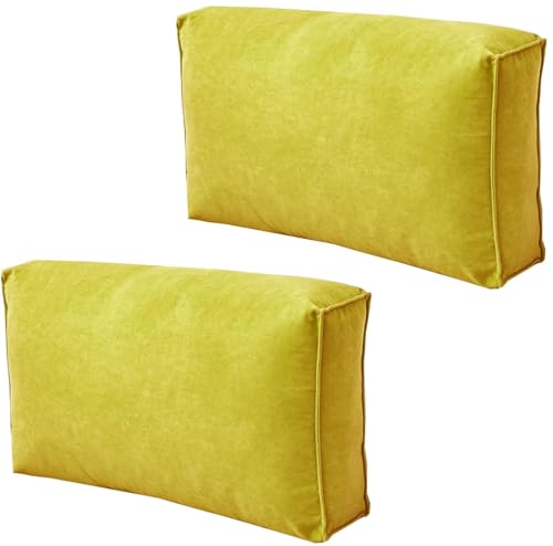 seokor Lesekissen für Bett und Sofa Weiches Kopfteilkissen 60/70/80/90/100cm Couch Rückenlehne Kissen mit Abnehmbarem Bezug Lendenwirbel-/Rückenstützkissen(6,60x45x12cm(2pcs)) von seokor