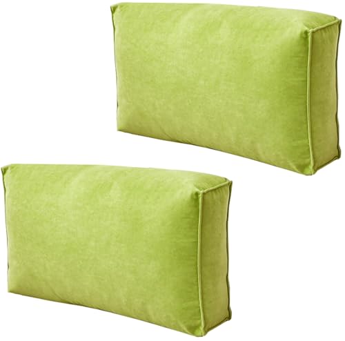 seokor Lesekissen für Bett und Sofa Weiches Kopfteilkissen 60/70/80/90/100cm Couch Rückenlehne Kissen mit Abnehmbarem Bezug Lendenwirbel-/Rückenstützkissen(8,60x45x12cm(2pcs)) von seokor