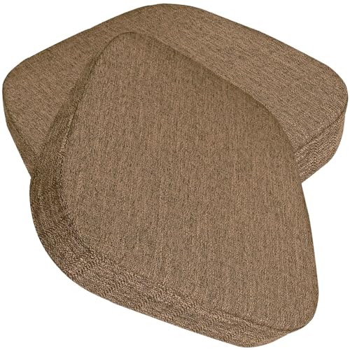 seokor Sitzkissen Bürostuhl 3/5/8cm Dickes Rutschfestes Küche Bodenkissen mit Bändern Esszimmer Stuhlkissen waschbarem Bezug Stuhlauflage für Indoor,Outdoor, Garten Auto, Büro(O,40x38x3cm(2pcs)) von seokor