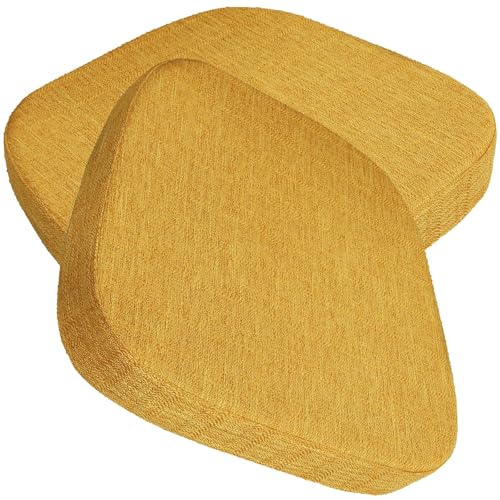 seokor Sitzkissen Bürostuhl 3/5/8cm Dickes Rutschfestes Küche Bodenkissen mit Bändern Esszimmer Stuhlkissen waschbarem Bezug Stuhlauflage für Indoor,Outdoor, Garten Auto, Büro(P,43x42x5cm(2pcs)) von seokor