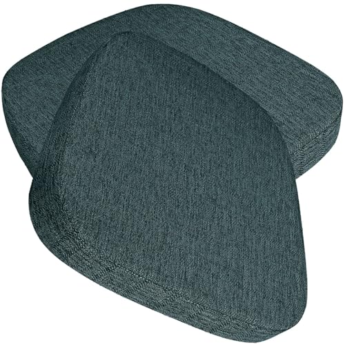 seokor Sitzkissen Bürostuhl 3/5/8cm Dickes Rutschfestes Küche Bodenkissen mit Bändern Esszimmer Stuhlkissen waschbarem Bezug Stuhlauflage für Indoor,Outdoor, Garten Auto, Büro(T,43x42x5cm(2pcs)) von seokor