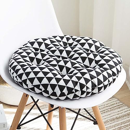 seokor Stuhlkissen Rund 40x40/45x45/50x50cm Küche Stuhl-Sitzkissen Outdoor Indoor Stuhlauflage Weich Bodenkissen für Esszimmer Büro Gartenkissen Waschbare(K,40x40cm/15x15in) von seokor