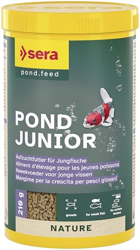 Pond Junior 1.000 ml (210 g) | Aufzuchtfutter für Junge, kleine Teichfische | Teichfutter | Goldfischfutter von sera