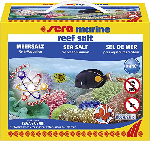 sera 05467 marin reef salt 3900 g das naturnahe Premium Meersalz höchster Qualität, leicht und schnell löslich durch feine Körnung und Verwendung reiner Einzelkomponenten von sera