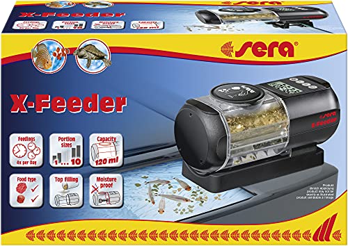 sera 32595 X-Feeder ein komfortabler Futterautomat für Flocken und Granulate im Aquarium - er füttert pünktlich die richtige Menge - bis zu 4 Fütterungen mit dem 120 ml Futtervorratsbehälter, Schwarz sera 32595 X-Feeder ein komfortabler Futterautomat für Flocken und Granulate im Aquarium - er füttert pünktlich die richtige Menge - bis zu 4 Fütterungen mit dem 120 ml Futtervorratsbehälter, Schwarz von sera