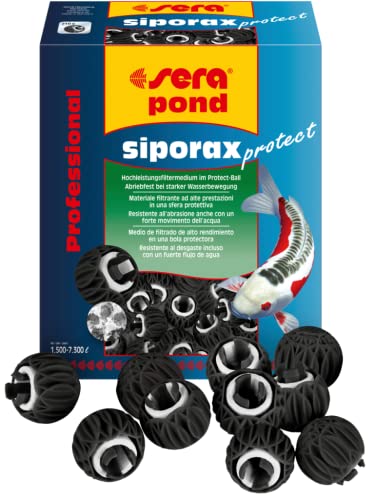 sera 32632 siporax Pond Protect Professional 10L EIN abriebfestes Hochleistungs- Filtermaterial für alle Teichfilter, Bio Bälle oder Bioballs für alle Druckfilter, Funktion wie Helix BZW. Hel-X von sera