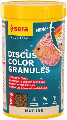 Discus Color Gran 250 ml | sinkendes, formstabiles softgranulat | mit hohem gehalt an farboptimierenden inhaltsstoffen wie Krill und gammarus von sera