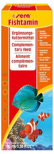 sera Fishtamin 100 ml | Ergänzungsfuttermittel aus emulgierten Multivitaminkonzentrat für mehr Vitalität | Für Süß- & Meerwasserfische | Beugt Mangelerscheinungen vor | Stärkt Abwehr & Gesundheit sera Fishtamin 100 ml | Ergänzungsfuttermittel aus emulgierten Multivitaminkonzentrat für mehr Vitalität | Für Süß- & Meerwasserfische | Beugt Mangelerscheinungen vor | Stärkt Abwehr & Gesundheit von sera