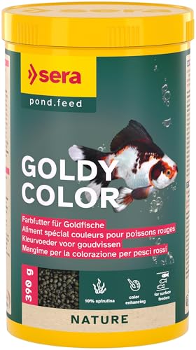 sera Goldy Color 1000 ml | Farbfutter für Goldfische | Natürliche Farbausprägung für Goldfische & andere wählerische Kaltwasserfische | Hoher Spirulinaanteil (10%) | Ohne Farb- & Konservierungsstoffe von sera