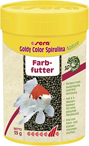 sera Goldy Color Spirulina Nature 100 ml - Farbfutter für Goldfische mit 10 % Spirulina, Goldfischfutter fürs Aquarium mit hoher Futterverwertbarkeit und somit weniger Algen sera Goldy Color Spirulina Nature 100 ml - Farbfutter für Goldfische mit 10 % Spirulina, Goldfischfutter fürs Aquarium mit hoher Futterverwertbarkeit und somit weniger Algen von sera