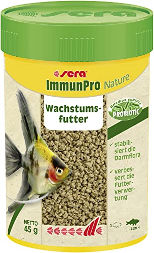 sera ImmunPro Nature 100 ml (45 g) - Probiotisches Wachstumsfutter für Zierfische ab 4 cm von sera