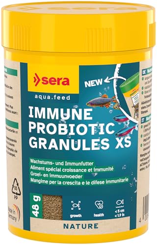 sera Immune Probiotic Granules XS 100 ml | Probiotisches Wachstumsfutter für Zierfische bis 4 cm | Förderung von schnellem Wachstum & brillanter Farbausprägung | Ideal für Zucht & Fischgesundheit von sera