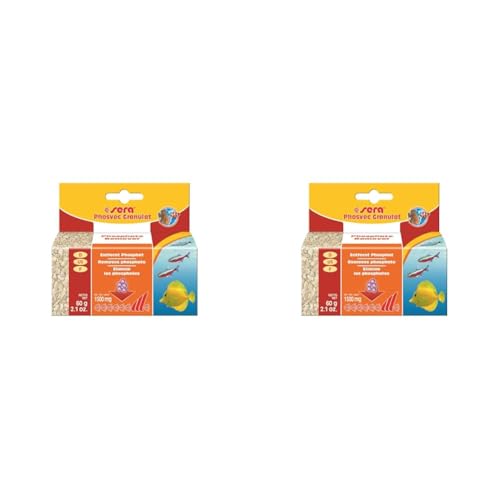 sera Phosvec Granulat 60 g - Dauerhafte Phosphatbeseitigung (Packung mit 2) von sera