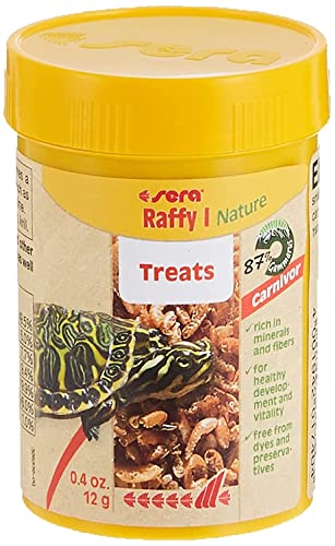 sera Raffy I Nature 100 ml (12 g) - Artgerechte Abwechslung mit viel leckerem Gammarus, Futter für Baby Schildkröten d.h. Wasserschildkröten von sera