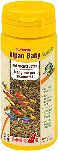 sera Vipan Baby Nature 50 ml (30 g) - Mikroflocken für Jungtiere, Jungfischfutter von sera
