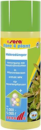 sera flore 4 plant 250 ml - Makrodünger mit Hauptnährstoffen Systempflege Mit NPK zur Hauptversorgung Für Aquarienpflanzen, Dünger für Wasserpflanzen von sera