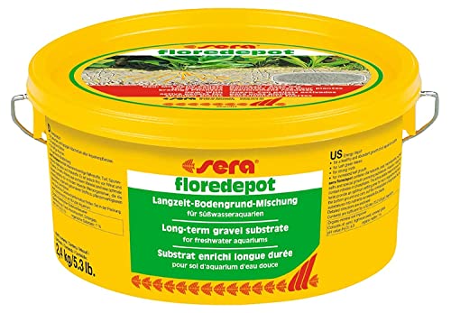 sera floredepot 2,4 kg (2,2 L) - Eine gute Basis für erfolgreiche Pflanzenpflege im Aquarium, Bodengrund für unter den Aquarienkies, Nährboden 1. Schicht unter dem Aquariumkies von sera