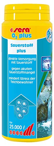 sera pond O2 plus 500 ml (500 g) - zur Sicherung der Sauerstoffversorgung im Gartenteich, Sauerstoff plus, direkte Versorgung mit Sauerstoff, gegen Sauerstoffmangel von sera