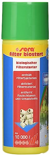 sera pond filter biostart 250 ml - Für die sofortige biologische Aktivierung der Filtermedien Biologischer Filterstarter Aktiviert Filtermaterial Entfernt Faulschlamm von sera