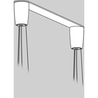 serien.lighting Baldachinprofil 2 für Pendelleuchten weiß lackiert von serien.lighting