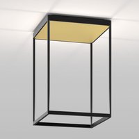 serien.lighting Reflex² Ceiling M 450 LED Deckenleuchte, schwarz 3000 K, Reflektor: Struktur Gold von serien.lighting
