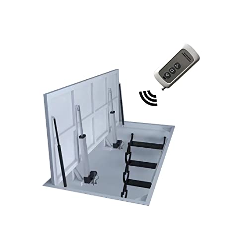 Elektrische Tür, Keller, versteckte Tür, intelligente drahtlose Steuerung, Fernbedienung, Deckenluke (1000 x 1000 mm, elektrisch) von sermair