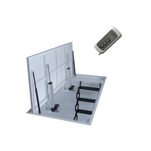 Elektrische Tür, Keller, versteckte Tür, intelligente drahtlose Steuerung, Fernbedienung, Deckenluke (1000 x 1400 mm, elektrisch) von sermair