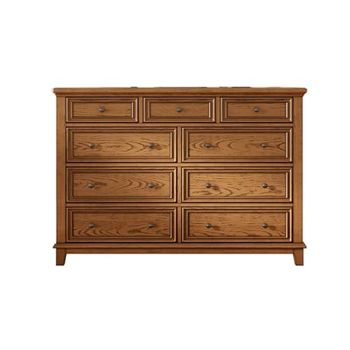 Massivholz-Aufbewahrungsschrank mit Schubladen, 6/7/8/9 Eimerschrank, große Kapazität, Wohnzimmermöbel (Schublade x 9 cm, Weiß) von sermair