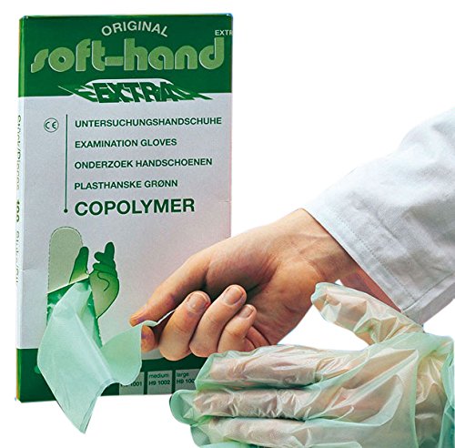 Soft-Hand H9 1002 Copolymer Extra Handschuhe, M (100-er Pack) von servoprax soft-hand