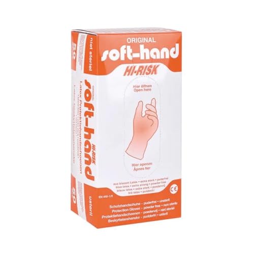 Soft-Hand H9 7050 Hi-Risk Handschuhe, puderfrei, S (50-er Pack) von servoprax soft-hand