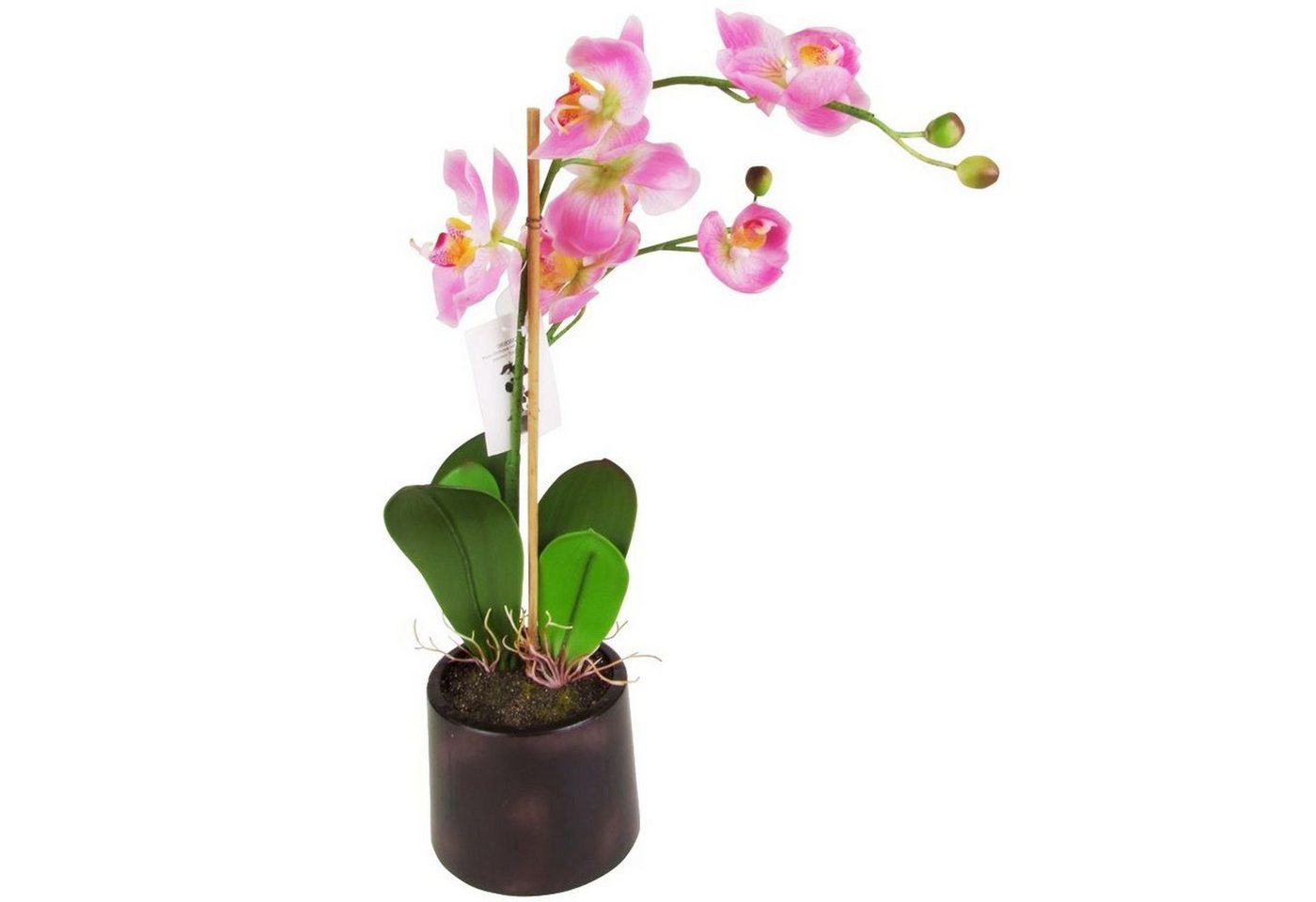 Kunstblume Künstliche Orchidee Kunstblume Rosa Pink im Topf, sesua, Höhe 50 cm von sesua