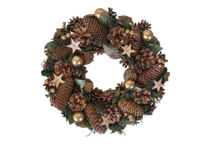 sesua Adventskranz Weihnachtskranz Adventskranz Tischkranz Türkranz braun gold 33cm sesua Adventskranz Weihnachtskranz Adventskranz Tischkranz Türkranz braun gold 33cm von sesua