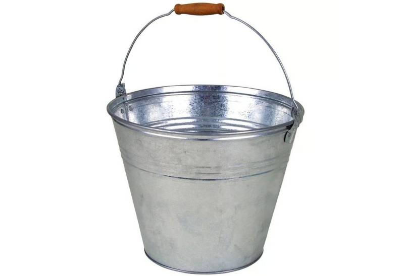 sesua Eiseimer Zinkeimer Metalleimer 10 Liter 27 x 25 cm Bierkühler mit Holzgriff von sesua