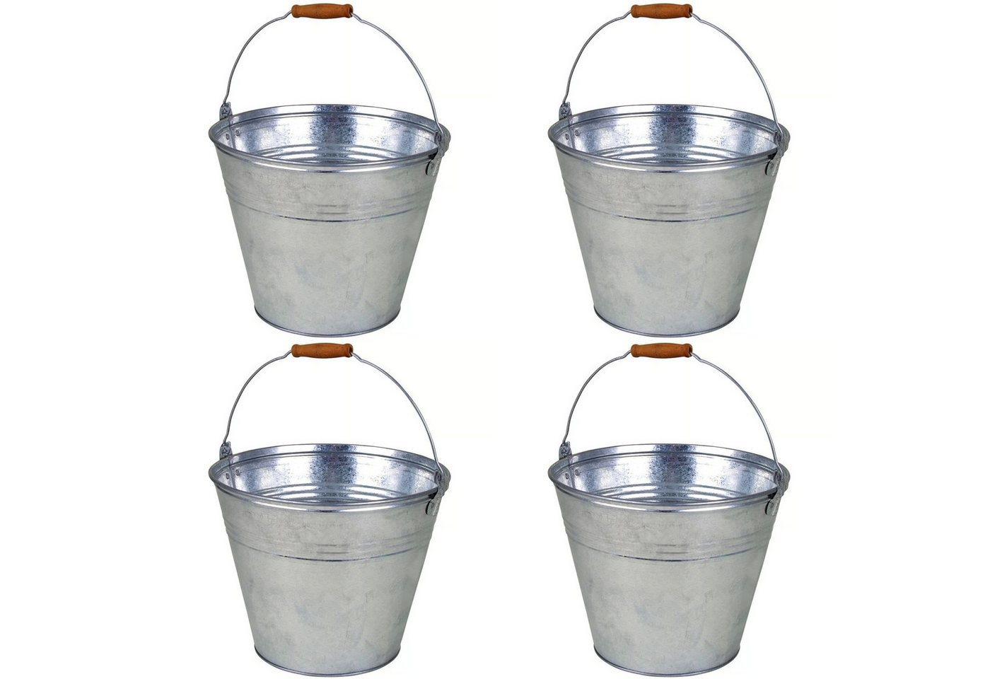 sesua Eiseimer Zinkeimer Metalleimer 10 Liter 27 x 25 cm Bierkühler mit Holzgriff von sesua