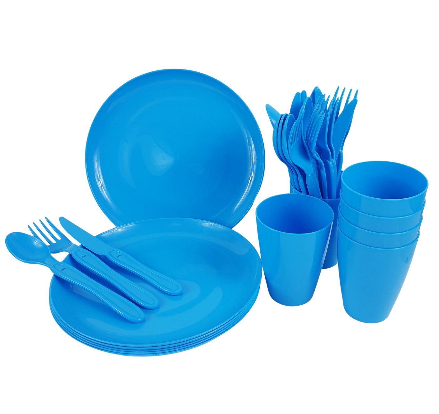 sesua Geschirr-Set Picknickgeschirr Geschirr Set Picknick 31 teilig mit Box, 4 Personen von sesua