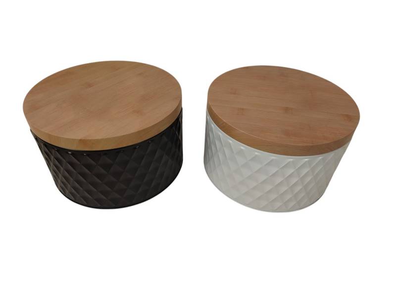 sesua Keksdose Metallvorratsdose 2er Set mit Bambusoptik-Deckel Keksdose 20 x 12 cm sesua Keksdose Metallvorratsdose 2er Set mit Bambusoptik-Deckel Keksdose 20 x 12 cm von sesua