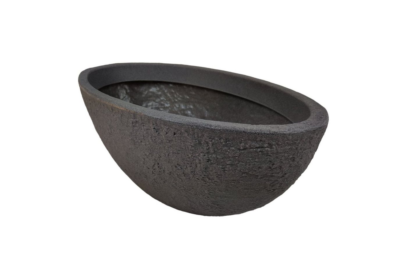 sesua Pflanzschale XXL oval grau Pflanztopf Steinoptik Kunststoff 70x40cm (1 St) von sesua