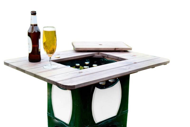 sesua Sitzauflage Bierkistenaufsatz Holz 78x58cm Bierkasten Stehtisch Tischaufsatz, (1 St) von sesua