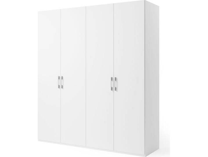 Drehtürenschrank Henderson , weiß (alpinweiß), B:201cm H:223cm T:60cm, Holzwerkstoff, SET ONE BY MUSTERRING, Schränke, in 2 Breiten, inkl. Fachböden und Kleiderstangen von set-one-by-Musterring