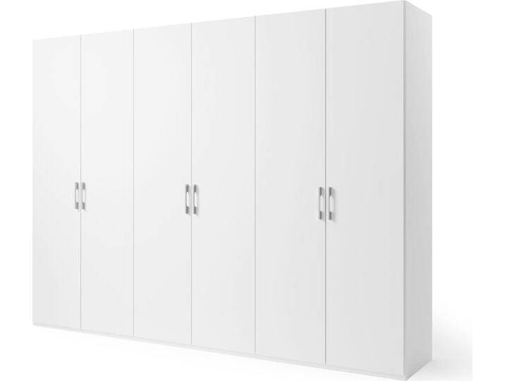 Drehtürenschrank Henderson , weiß (alpinweiß), B:301cm H:223cm T:60cm, Holzwerkstoff, SET ONE BY MUSTERRING, Schränke, in 2 Breiten, inkl. Fachböden und Kleiderstangen von set-one-by-Musterring