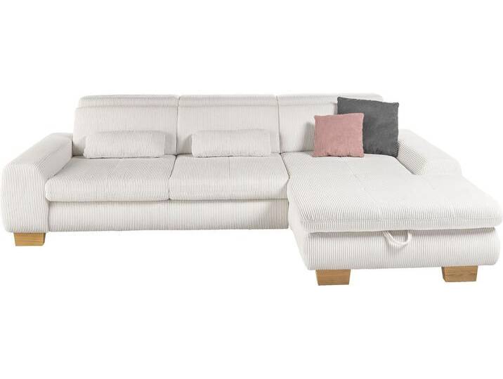 Ecksofa, silber, SET ONE BY MUSTERRING, Sofas, B/H/T: 307cm x 86cm x 195cm, Cord, Ottomane rechts, Sitzhöhe 49cm-Sitztiefenverstellung im 3-Sitzer-Kopfteilverstellung-Bettfunktion-Bettkasten, 88% Polyester, 12% Polyamid, whlw. mit Funktion, Kaltschaum, in Cord, natur, Sitzhöhe 49, B:307cm H:86cm T:195cm Ecksofa, silber, SET ONE BY MUSTERRING, Sofas, B/H/T: 307cm x 86cm x 195cm, Cord, Ottomane rechts, Sitzhöhe 49cm-Sitztiefenverstellung im 3-Sitzer-Kopfteilverstellung-Bettfunktion-Bettkasten, 88% Polyester, 12% Polyamid, whlw. mit Funktion, Kaltschaum, in Cord, natur, Sitzhöhe 49, B:307cm H:86cm T:195cm von set-one-by-Musterring