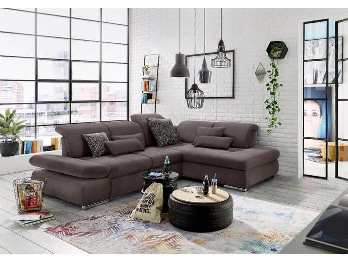 Ecksofa SO 4100 mit komfortablen Federkern und Kopfteilverstellung , braun (mocca), B:291cm H:80cm T:226cm, SET ONE BY MUSTERRING, Sofas, wahlweise mit Bettfunktion und Sitztiefenverstellung, L-Form von set-one-by-Musterring