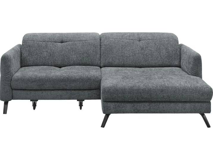 Ecksofa SO 4400 V , grau (graphite), B:259cm H:84cm T:167cm, 100% Polyester, SET ONE BY MUSTERRING, Sofas, wahlweise mit motorischer Bettfunktion & Kopfverstellung, Fuß schwarz von set-one-by-Musterring