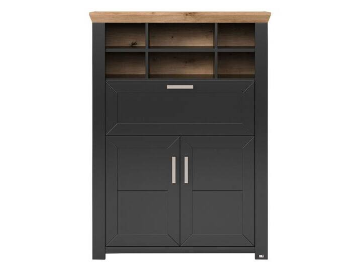 Highboard YORK 15 105x143 cm anthrazit /Eiche Artisan Dekor von set-one-by-Musterring