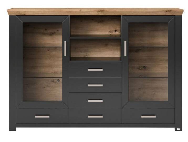Highboard YORK 56 anthrazit /Eiche Artisan Highboard YORK 56 anthrazit /Eiche Artisan von set-one-by-Musterring