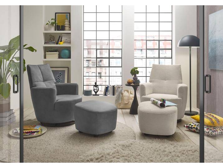 Relaxsessel SO 1450 , beige (cream gct 11), B:80cm H:96cm T:88cm, Luxus-Microfaser (Chenille)100% Polyester, SET ONE BY MUSTERRING, Sessel, mit Dreh- und Wippfunktion, wahlweise mit Hocker erhältlich von set-one-by-Musterring