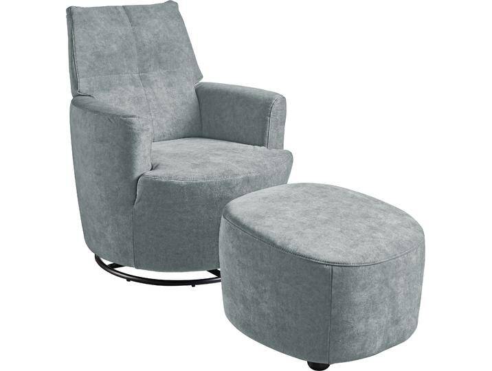 Relaxsessel SO 1450 , grau (basaltgrau fzr 129), B:80cm H:96cm T:88cm, Samtstoff FZR (100% Polyester), SET ONE BY MUSTERRING, Sessel, mit Dreh- und Wippfunktion, inklusive Hocker von set-one-by-Musterring